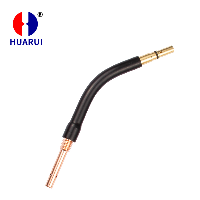 常州華瑞焊割廠家直銷 二氧化碳焊槍配件 KR350A內(nèi)絲彎管 松下槍頸